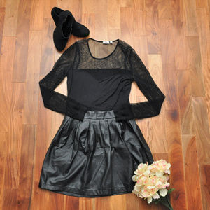 Skirts - Black Faux Leather Skirt Size XL Skirts - Black Faux Leather Skirt Size XL